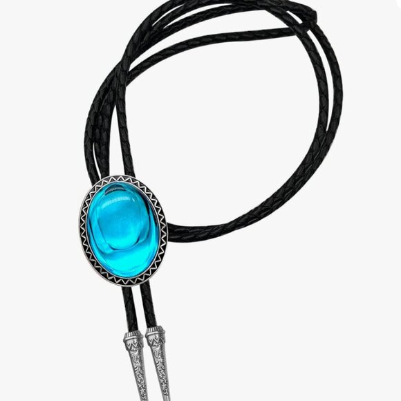 Ice Blue Bolo Tie - Picture 5 of 5